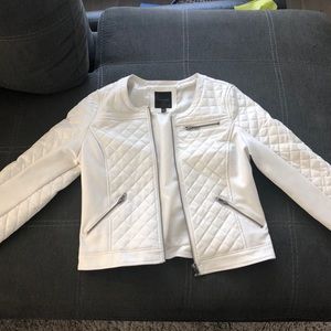 White leather Moto jacket